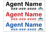 9pk Custom Sign Riders - Name, Number Logo