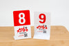 Custom Printed 6" Double L Table Numbers