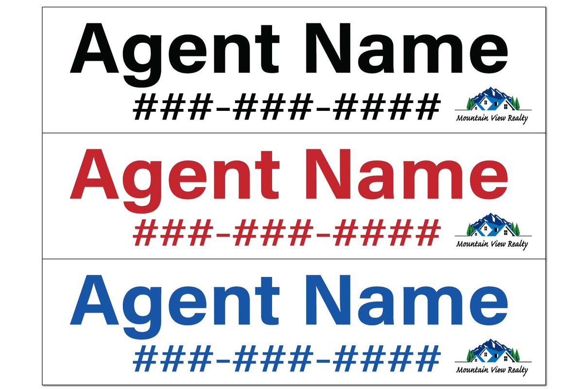 Example Name Sign Riders 9pk Custom Sign Riders - Name, Number Logo | City Grafx