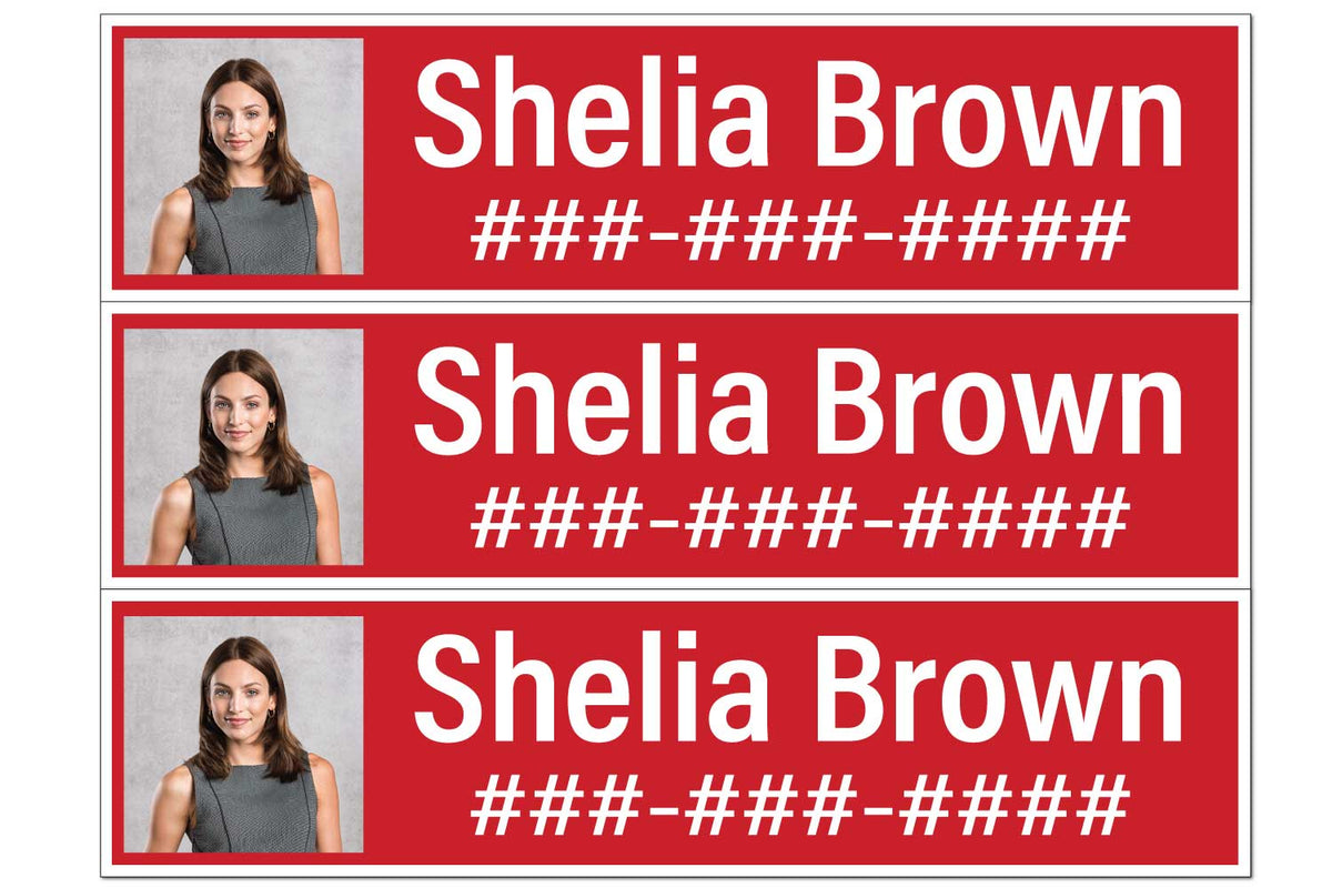 9pk Custom Sign Riders - Picture, Name, Number | City Grafx