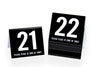 3" tall standard table numbers in black with a bold white number are ideal for use in any restaurant or food service environment. www.citygrafx.com