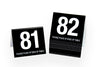 Standard table numbers in black are ideal for any food service or restaurant environment. www.citygrafx.com