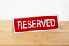 Reserved tabletop signs for restaurants, caterings and events. www.citygrafx.com.