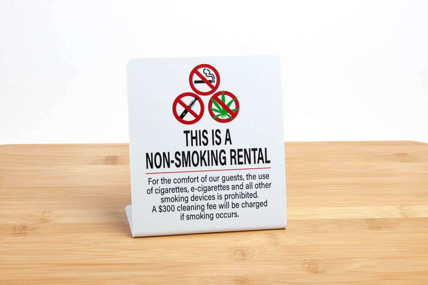 Large No Smoking Rental Sign | City Grafx