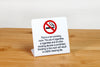 9pk No Smoking Room Sign "All Devices" w/ Fee