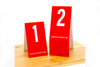 Best selling tall red table numbers in numbers sequence 1-20. Order online at www.citygrafx.com.