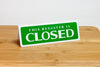 Register closed signs are ideal for use in any retail or grocery store environment. Register closed signs are printed on both sides for ease of use. www.citygrafx.com