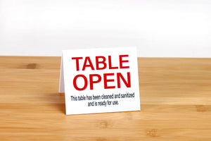 Small table open signs