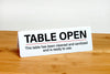 Table Open Signs